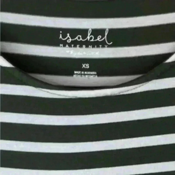 Isabel Maternity by Ingrid + Isabel Tank Top Green Stripes | Size XS - Picture 3 of 5